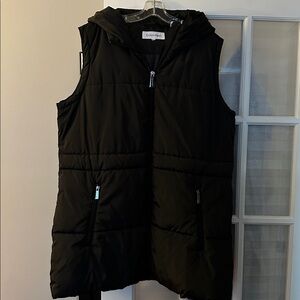 Calvin Klein Women's Black Puffer Long Vest